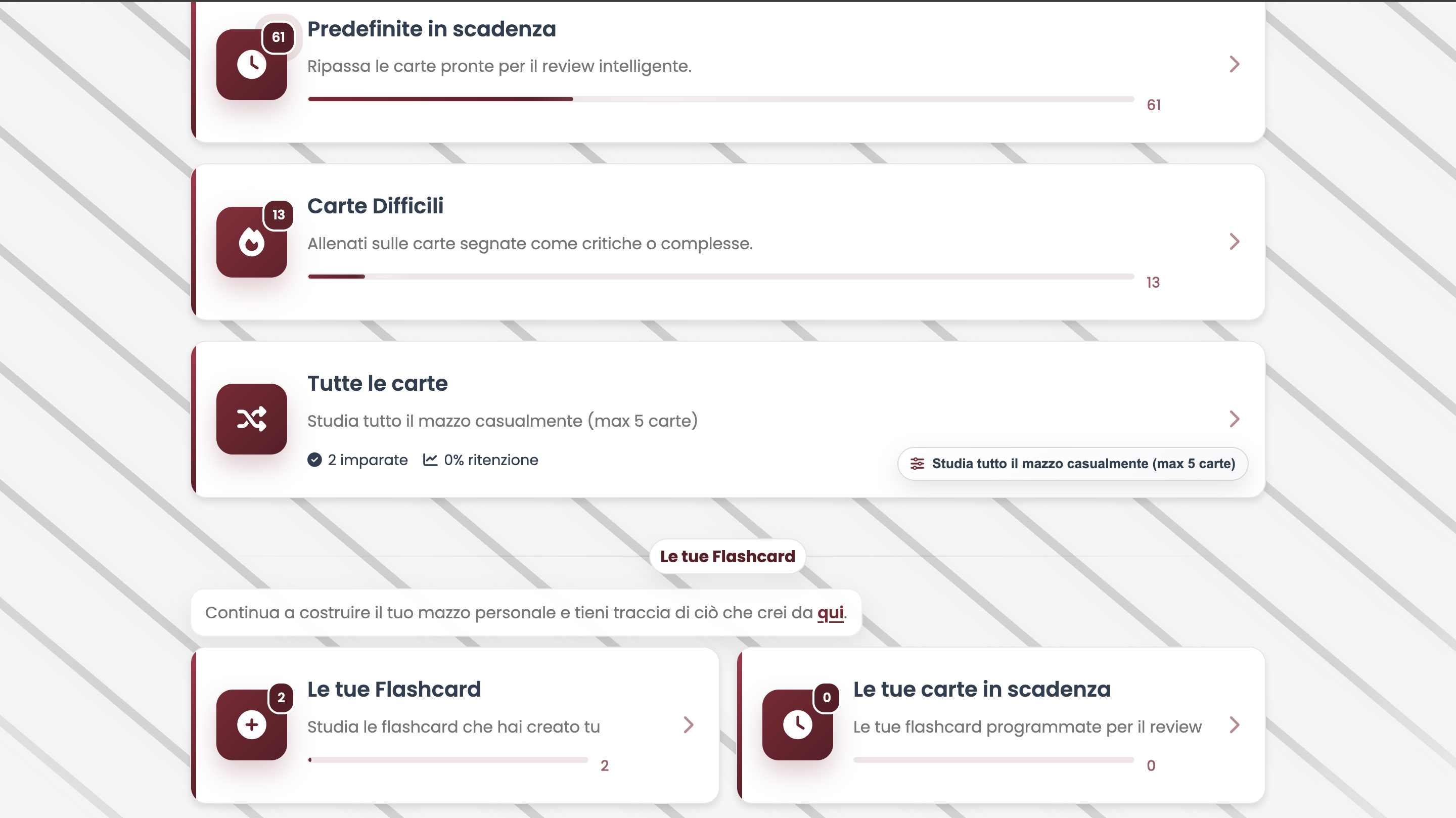 Finestra Quizienza per creare una flashcard personale con domanda e risposta