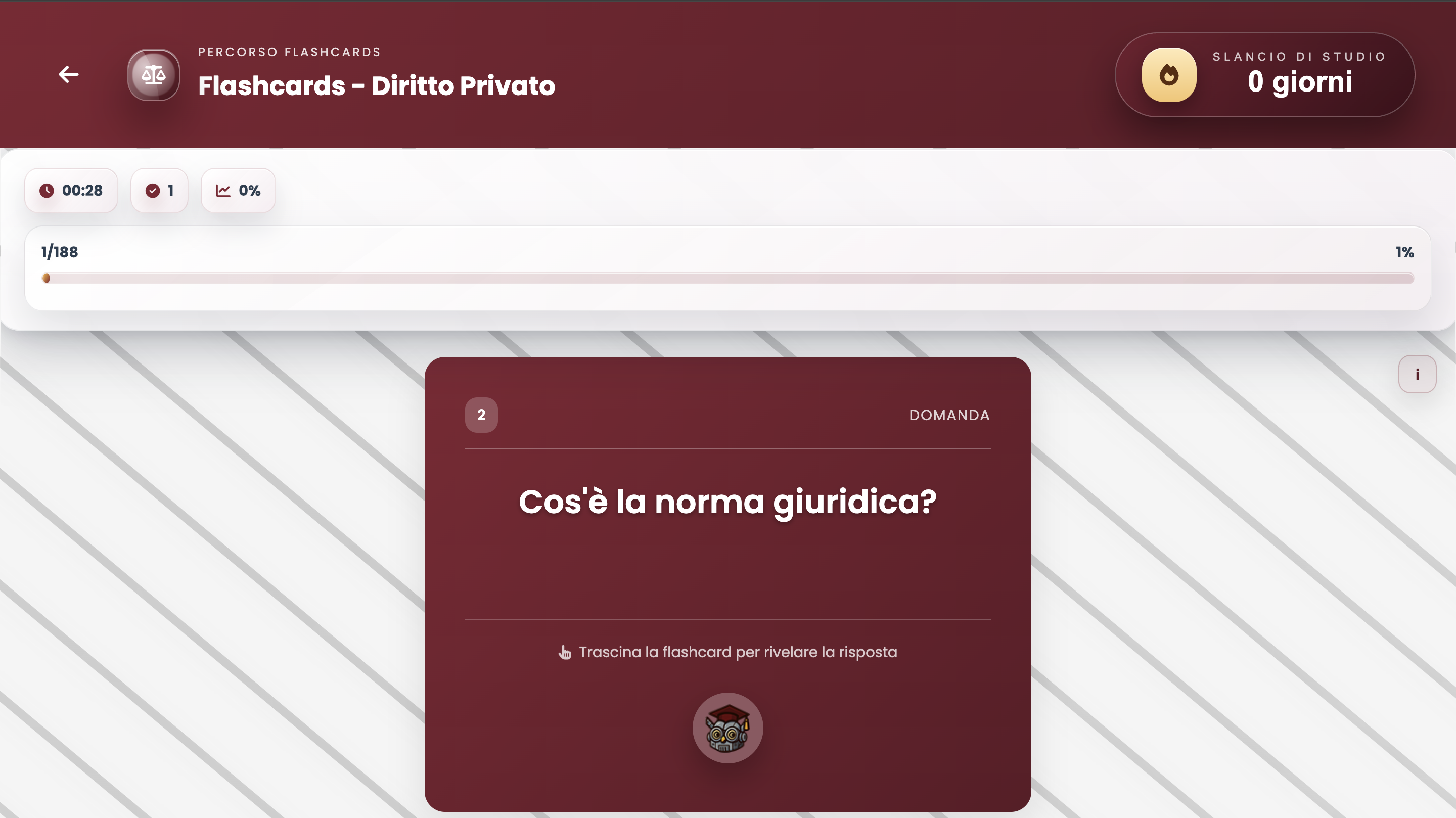Fronte di una flashcard Quizienza con una domanda di Diritto Privato