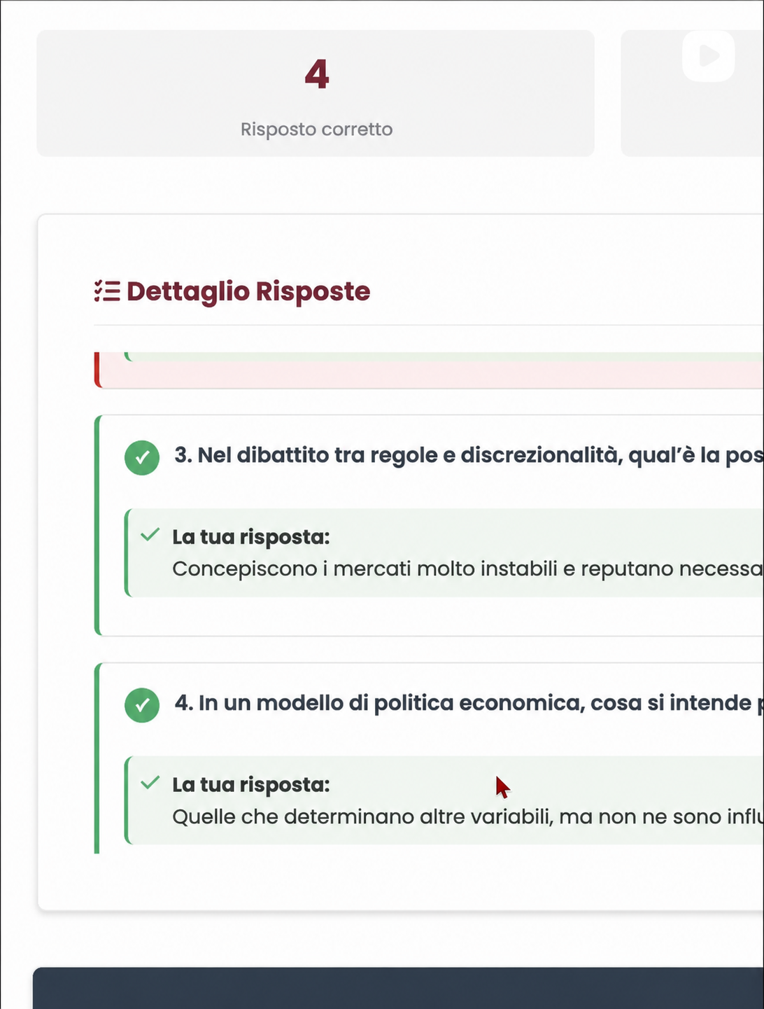 Post Instagram con il dettaglio dei risultati Quizienza